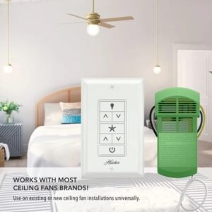 control de pared con luz de ventilador y receptor 99771