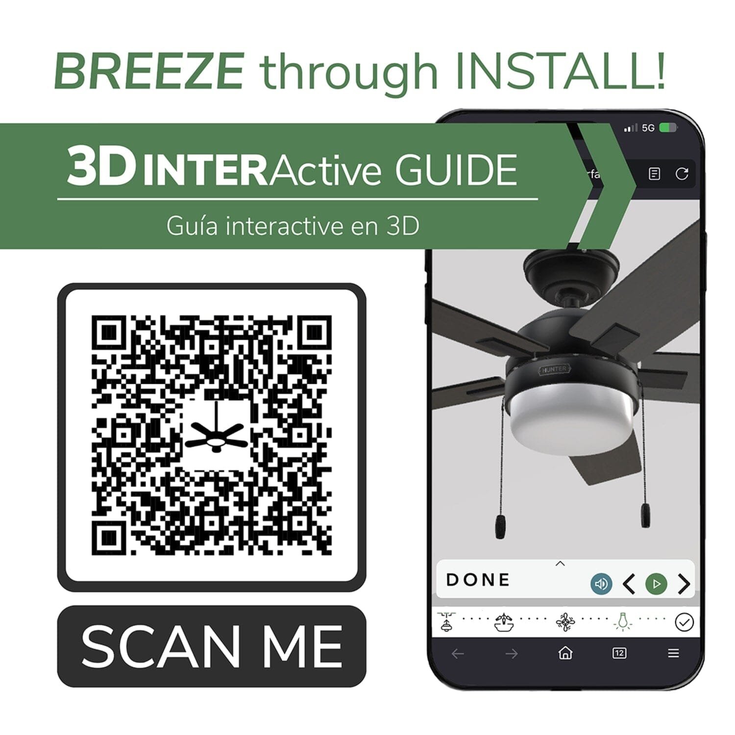 ventilador de techo anisten negro