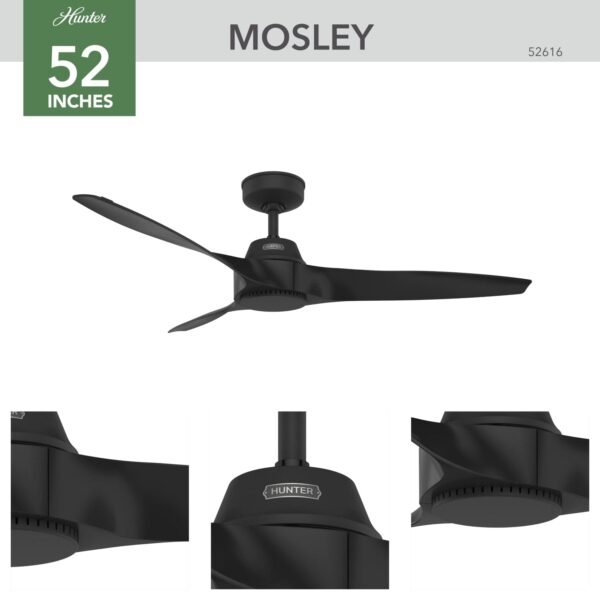 ventilador de techo mosley negro