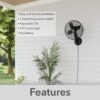 ventilador oscilante de pared wall fan