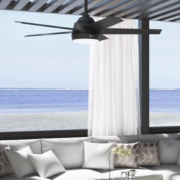 Ventilador de techo Hunter Skyflow 52″ Negro Mate con luz LED